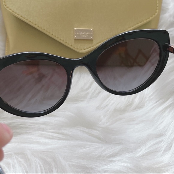 Dolce & Gabbana #6124 Black/ Light Grey Ombré lens Cat Eye Sunglasses - Picture 14 of 16